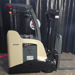 2013 Crown RC With 2023 Battery, 3000 LB, 3-Stage Mast 190”, Electric Stand-up Forklift